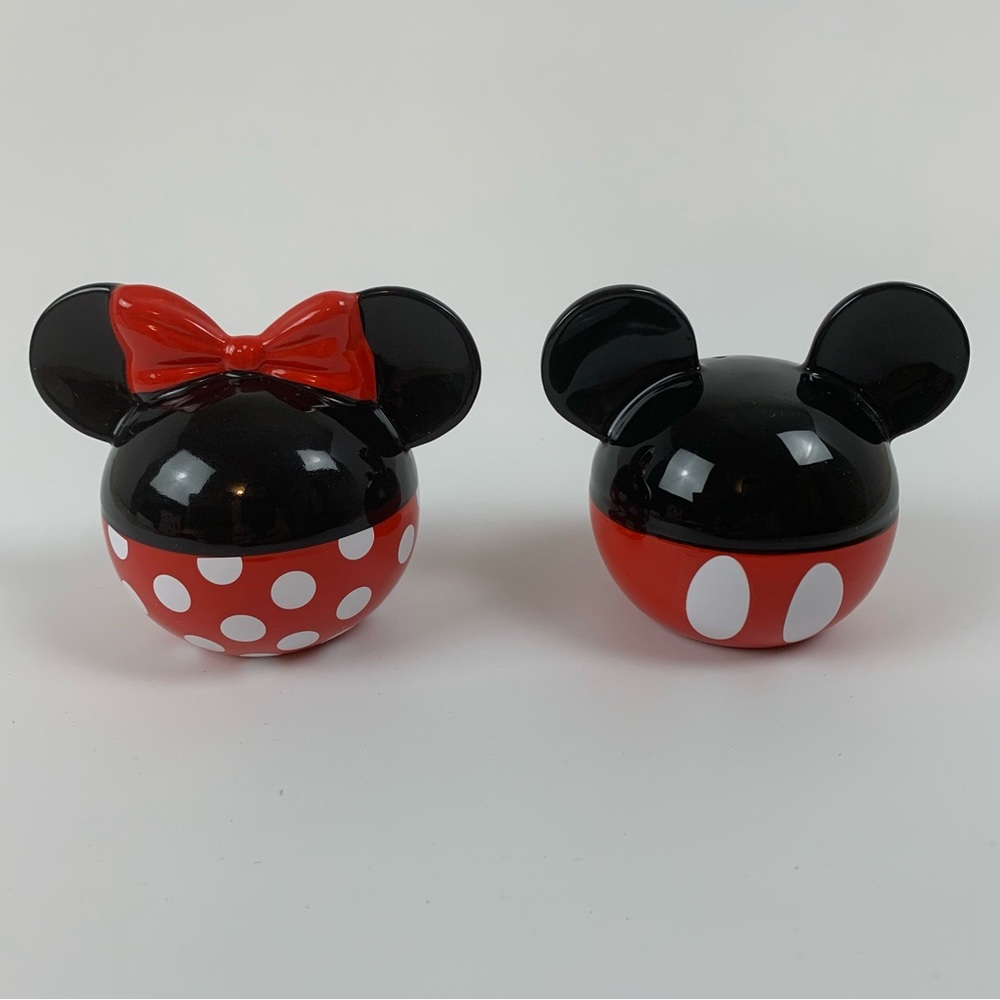Disney Mickey & Minnie Mouse Collectible Salt & Pepper Shaker Set Black & Red
